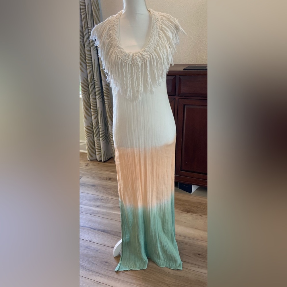 Jen's Pirate Booty Maxi Dress with Fringe Detail